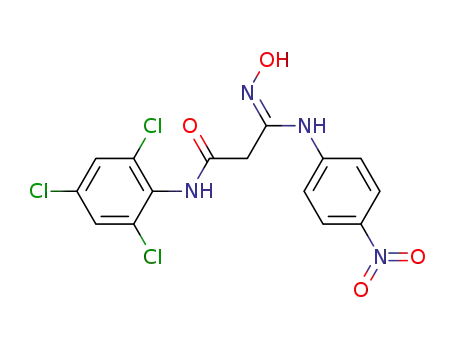 3-(4-nitroanilino)-3-oximino-N-(2,4,6-trichlorophenyl)propionamide