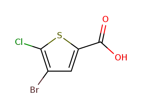 Molecular Structure of 60729-37-5 (4-broMo-5-chlorothiophene-2-carboxylic acid)