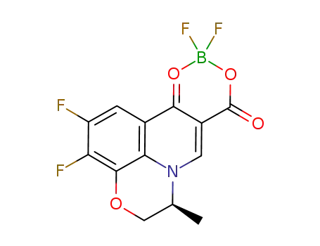 (3S)-9,10-difluoro-3-methyl-7-oxo-2,3-dihydro-7H-pyrido[1,2,3-de][1,4]benzoxazine-6-carboxylic acid-boron difluoride chelate complex