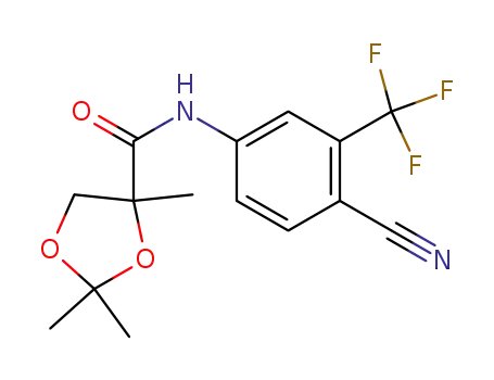 Molecular Structure of 512776-91-9 (1,3-Dioxolane-4-carboxamide,
N-[4-cyano-3-(trifluoromethyl)phenyl]-2,2,4-trimethyl-)