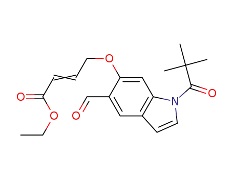 4-[1-(2,2-dimethyl-propionyl)-5-formyl-1H-indol-6-yloxy]-but-2-enoic acid ethyl ester