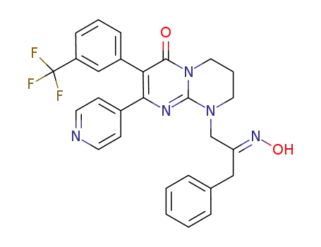9-(2-hydroxyimino-3-phenyl-propyl)-2-pyridin-4-yl-3-(3-trifluoromethyl-phenyl)-6,7,8,9-tetrahydro-pyrimido[1,2-a]pyrimidin-4-one
