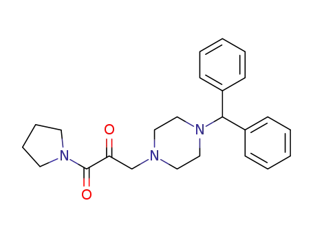 1-benzhydryl-4-(2-oxo-1(pyrrolidinyl)acetyl)methyl-piperazine