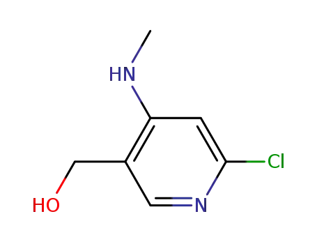 Molecular Structure of 449811-30-7 (3-Pyridinemethanol, 6-chloro-4-(methylamino)-)