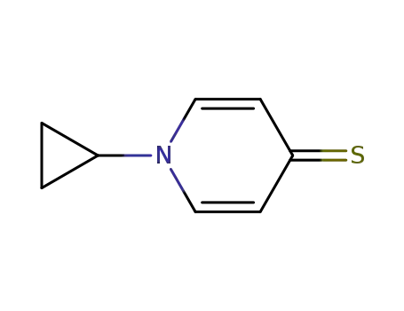 Molecular Structure of 101234-94-0 (4(1H)-Pyridinethione, 1-cyclopropyl-)
