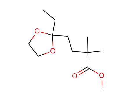 4-(2-ethyl-[1,3]dioxolan-2-yl)-2,2-dimethyl-butyric acid methyl ester