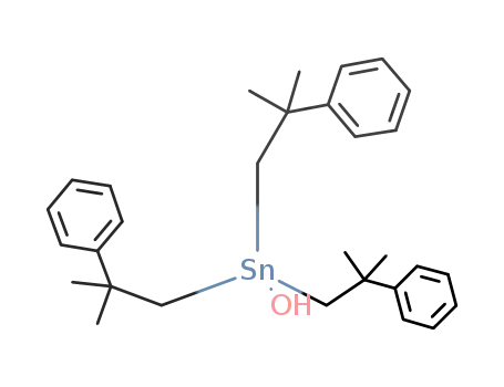 Molecular Structure of 1178-81-0 (Stannane, hydroxytris(2-methyl-2-phenylpropyl)-)