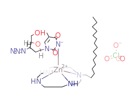 [Zn(1-hexadecyl-1,4,7,10-tetraazacylodecane)(C10H12N5O4)] (ClO4)