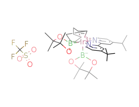 cis-[Ir(4,4'-di-tert-butyl-2,2'-bipyridine)2(C8H12)(BO2C2(CH3)4)2][CF3SO3]