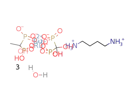 [NH3(CH2)4NH3][Ru2(1-hydroxyethylidenephosphonateH0.5)2]*2H2O