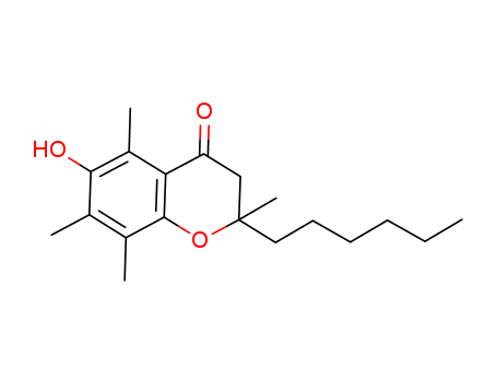 4H-1-Benzopyran-4-one,  2-hexyl-2,3-dihydro-6-hydroxy-2,5,7,8-tetramethyl-