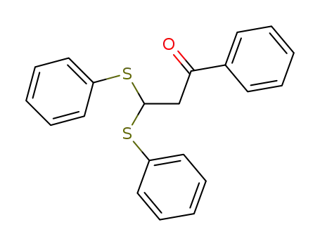 Molecular Structure of 42426-92-6 (1-Propanone, 1-phenyl-3,3-bis(phenylthio)-)