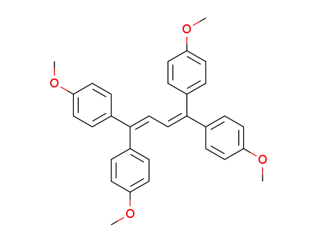 Molecular Structure of 54655-89-9 (Benzene, 1,1',1'',1'''-(1,3-butadiene-1,4-diylidene)tetrakis[4-methoxy-)