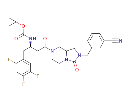 tert-butyl [(1R)-3-[2-(3-cyanobenzyl)-hexahydro-3-oxoimidazo[1,5-a]pyrazin-7(8H)-yl]-3-oxo-1-(2,4,5-trifluorobenzyl)propyl]carbamate