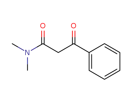 Molecular Structure of 18871-71-1 (Benzenepropanamide, N,N-dimethyl-b-oxo-)