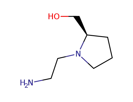 Molecular Structure of 867008-77-3 (2-Pyrrolidinemethanol, 1-(2-aminoethyl)-, (2R)-)