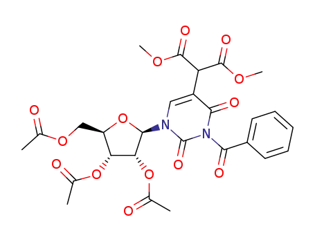 N3-benzoyl-2',3',5'-tri-O-acetyluridine-5-malonic acid dimethyl ester