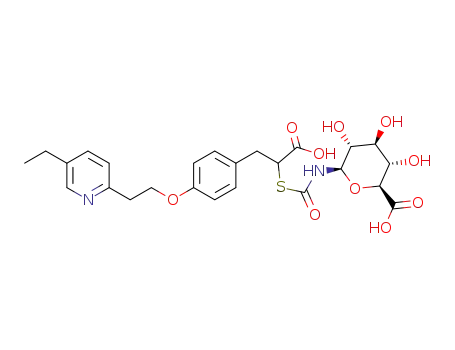 (2S,3S,4S,5R,6R)-6-(1-carboxy-2-{4-[2-(5-ethyl-2-pyridinyl)ethoxy]phenyl}-ethylsulfanylcarbonylamino)-3,4,5-trihydroxy-tetrahydropyran-2-carboxylic acid
