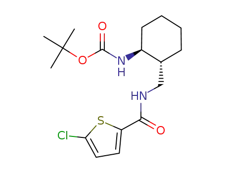 tert-butyl [(1RS,2SR)-2-({[(5-chlorothiophen-2-yl)carbonyl]amino}methyl)cyclohexyl]carbamate