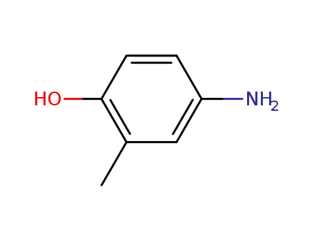 Molecular Structure of 2835-96-3 (4-Amino-2-methylphenol)