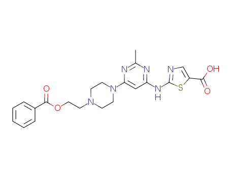2-(6-(4-(2-benzoyloxyethyl)piperazin-1-yl)-2-methylpyrimidin-4-ylamino)thiazole-5-formic acid
