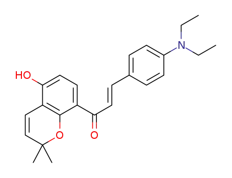 (E)-3-(4-(Diethylamino)phenyl)-1-(5-hydroxy-2,2-dimethyl-2H-chromen-8-yl)prop-2-en-1-one