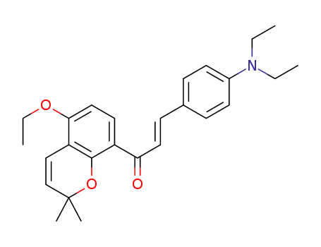 (E)-3-(4-(diethylamino)phenyl)-1-(5-ethoxy-2,2-dimethyl-2H-chromen-8-yl)prop-2-en-1-one