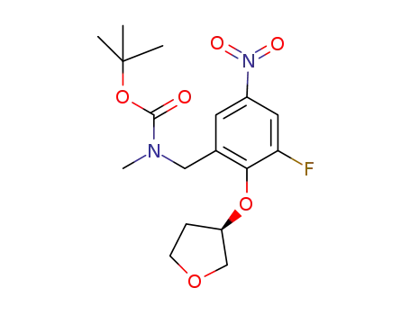 (R)-tert-butyl 3-fluoro-5-nitro-2-((tetrahydrofuran-3-yl)oxy)benzyl(methyl)carbamate