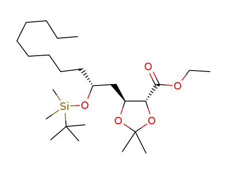ethyl (4R,5S)-5-((R)-2-(tert-butyldimethylsilyloxy)undecyl)-2,2-dimethyl-1,3-dioxolane-4-carboxylate