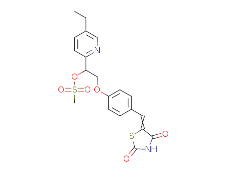 5-{4-[2-(5-ethylpyridin-2-yl)-2-mesylethoxy]benzylidene}-2,4-thiazolidene dione
