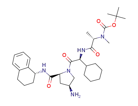 [(S)-1-((S)-2-{(2S,4S)-4-amino-2-[(R)-(1,2,3,4-tetrahydro-naphthalen-1-yl)carbamoyl]-pyrrolidin-1-yl}-1-cyclohexyl-2-oxo-ethylcarbamoyl)-ethyl]-methyl-carbamic acid tert-butyl ester
