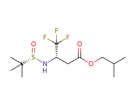 (S)-isobutyl 4,4,4-trifluoro-3-((S)-2-methylpropan-2-ylsulfinamido)butanoate