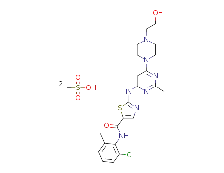 N-(2-chloro-6-methylphenyl)-2-[6-[4-(2-hydroxyethyl)piperazin-1-yl]-2-methylpyrimidin-4-ylamino]-1,3-thiazole-5-carboxamide dimethanesulfonate salt