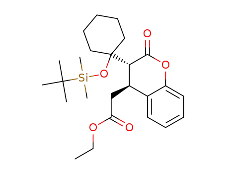 ethyl 2-(3-(1-((tert-butyldimethylsilyl)oxy)cyclohexyl)-2-oxochroman-4-yl)acetate