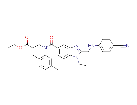 3-[{2-[(4-cyanophenylamino)methyl]-1-ethyl-1H-benzoimidazole-5-carbonyl}(2,5-dimethylphenyl)amino]propionic acid ethyl ester