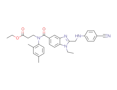 3-[{2-[(4-cyanophenylamino)methyl]-1-ethyl-1H-benzoimidazole-5-carbonyl}(2,4-dimethylphenyl)amino]propionic acid ethyl ester