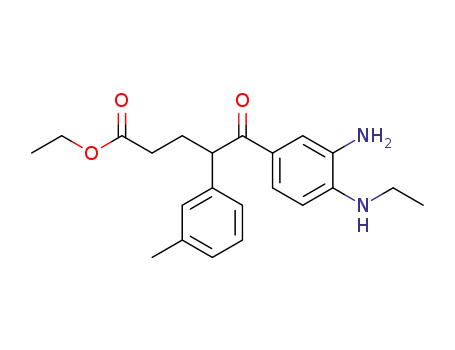 ethyl 5-[3-amino-4-(ethylamino)phenyl]-4-(3-methylphenyl)-5-oxopentanoate