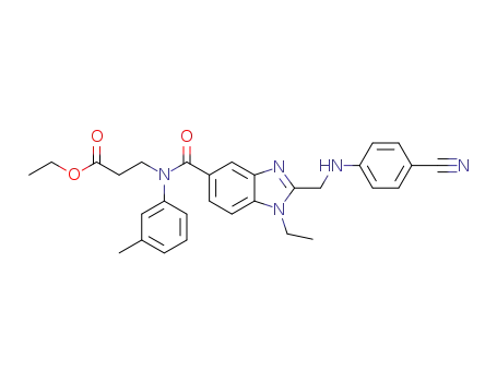 ethyl 3-{[(2-{[(4-cyanophenyl)amino]methyl}-1-ethyl-1H-benzimidazol-5-yl)carbonyl](3-methylphenyl)amino}propanoate