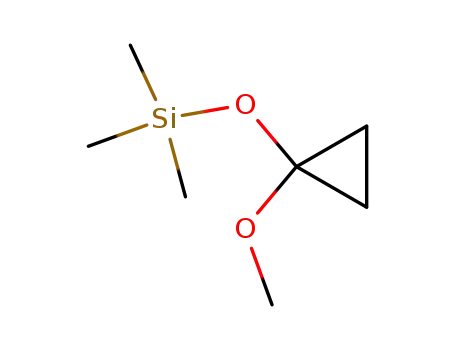 Molecular Structure of 84098-43-1 (Silane, [(1-methoxycyclopropyl)oxy]trimethyl-)
