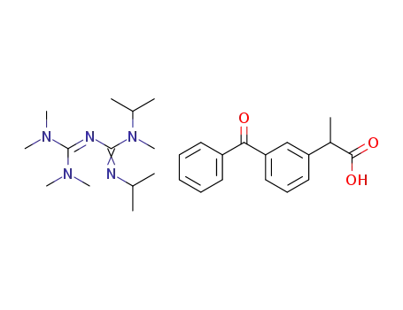 1,2-diisopropyl-1-methyl-4,4,5,5-tetramethylbiguanidium 2-(3-benzoylphenyl)propionate