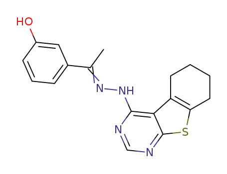 3-{1-[(5,6,7,8-tetrahydrobenzo[4,5]thieno[2,3-d]pyrimidin-4-yl)hydrazono]ethyl}phenol