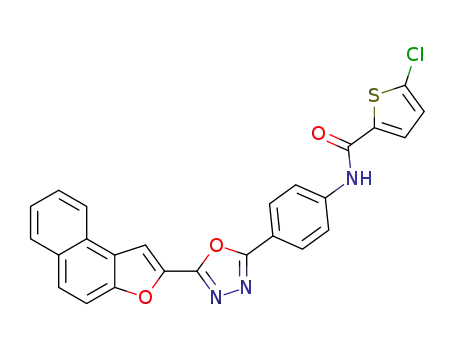 5-chloro-N-(4-(5-(naphtho[2,1-b]furan-2-yl)-1,3,4-oxadiazol-2-yl)phenyl)thiophene-2-carboxamide