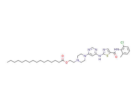 2-(4-(6-((5-((2-chloro-6-methylphenyl)carbamoyl)thiazol-2-yl)amino)pyrimidin-4-yl)piperazin-1-yl)ethyl palmitate
