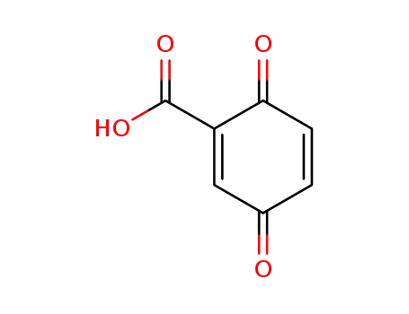 Molecular Structure of 5794-62-7 (1,4-Cyclohexadiene-1-carboxylic acid, 3,6-dioxo-)