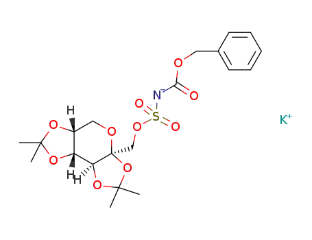 N-benzyloxycarbonyl-2,3: 4,5-di-O-(1-methylethylidene)-β-D-fructopyranosaminosulfonates potassium salt