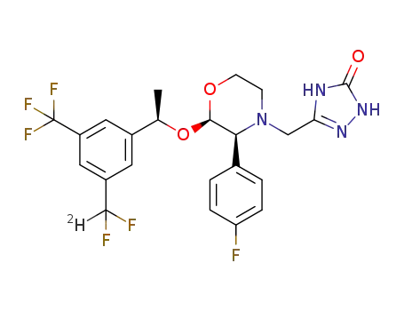 5-(((2R,3S)-2-((R)-1-(3-(difluoromethyl-d)-5-(trifluoromethyl)phenyl)ethoxy)-3-(4-fluorophenyl)morpholino)methyl)-2,4-dihydro-3H-1,2,4-triazol-3-one