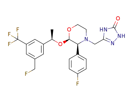 5-(((2R,3S)-2-((R)-1-(3-(fluoromethyl)-5-(trifluoromethyl)phenyl)ethoxy)-3-(4-fluorophenyl)morpholino)methyl)-2,4-dihydro-3H-1,2,4-triazol-3-one