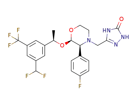 5-(((2R,3S)-2-((R)-1-(3-(difluoromethyl)-5-(trifluoromethyl)phenyl)ethoxy)-3-(4-fluorophenyl)morpholino)methyl)-2,4-dihydro-3H-1,2,4-triazol-3-one