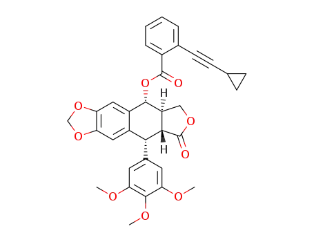 podophyllotoxin 4-O-ortho-cyclopropylethynylbenzoate
