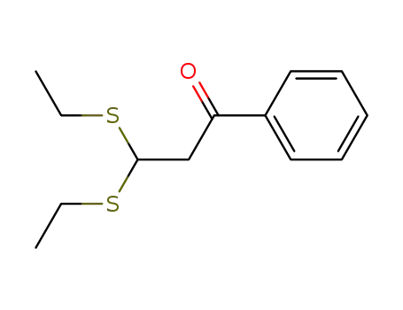 Molecular Structure of 74896-59-6 (1-Propanone, 3,3-bis(ethylthio)-1-phenyl-)